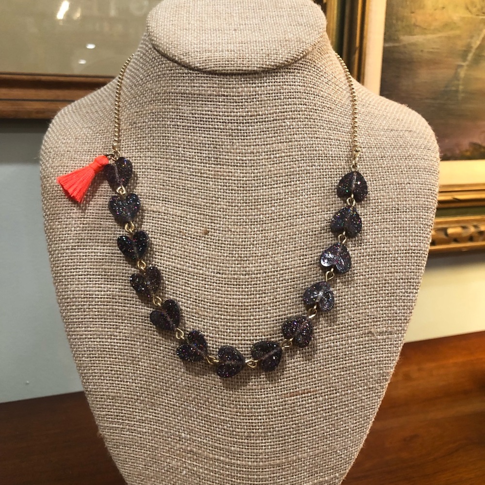 J.Crew Crewcuts Glitter Heart Necklace